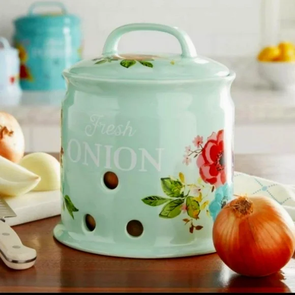 NEW Pioneer Woman Canister Potato, Garlic and Onion Set - Picture 3 of 4